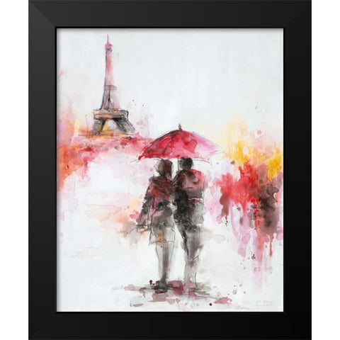 Watery Romance 2 Black Modern Wood Framed Art Print by Art Atelier Alliance