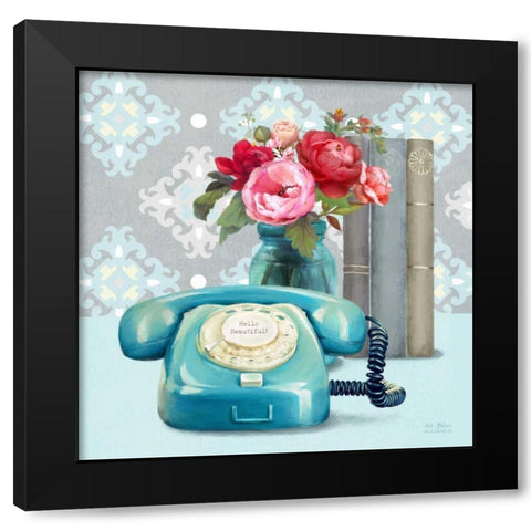 Hello Beautiful Vintage Vignette Black Modern Wood Framed Art Print by Art Atelier Alliance