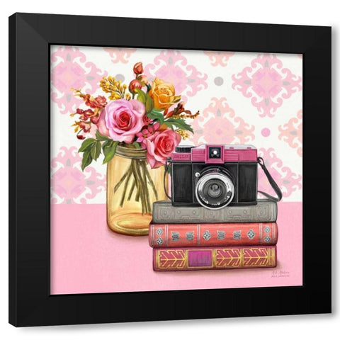 Smile Vintage Vignette Black Modern Wood Framed Art Print with Double Matting by Art Atelier Alliance