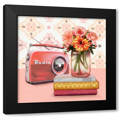 Music To My Ears Vintage Vignette Black Modern Wood Framed Art Print with Double Matting by Art Atelier Alliance