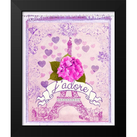 Pretty Paris Polaroid 2 Black Modern Wood Framed Art Print by Amori, Miyo