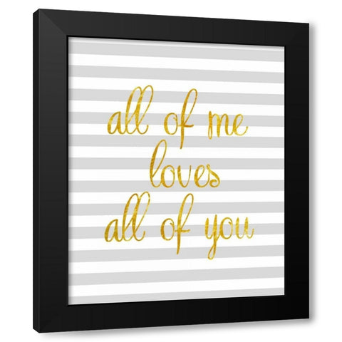 All of Me Stripes Black Modern Wood Framed Art Print with Double Matting by Amori, Miyo