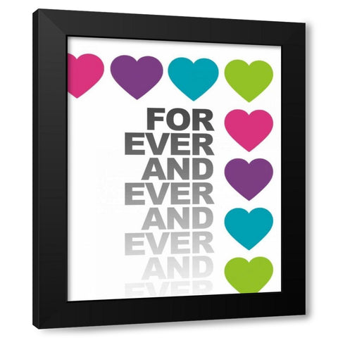 For Ever and Ever Black Modern Wood Framed Art Print by Amori, Miyo