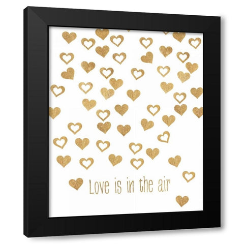 Love Is in the Air Black Modern Wood Framed Art Print with Double Matting by Amori, Miyo