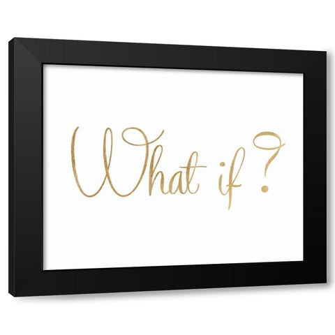What If? Black Modern Wood Framed Art Print by Amori, Miyo