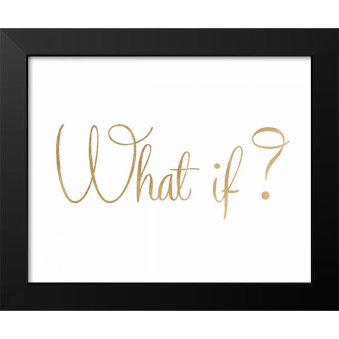 What If? Black Modern Wood Framed Art Print by Amori, Miyo