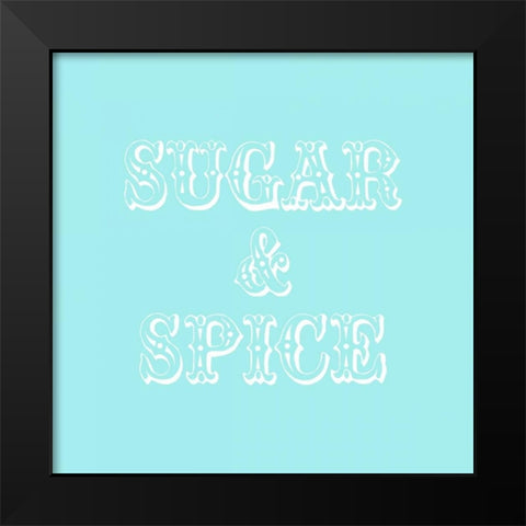 Sugar And Spice Black Modern Wood Framed Art Print by Amori, Miyo
