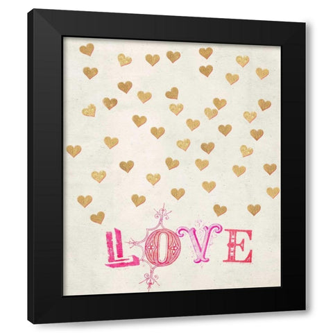 Romance Collection Love Black Modern Wood Framed Art Print by Amori, Miyo