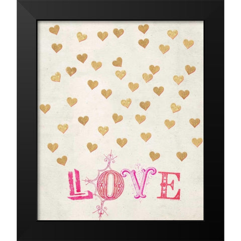 Romance Collection Love Black Modern Wood Framed Art Print by Amori, Miyo