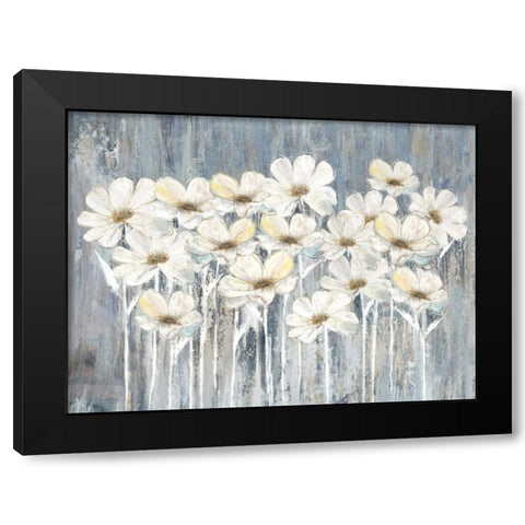 Simplicity Garden Black Modern Wood Framed Art Print by Jing, Jin