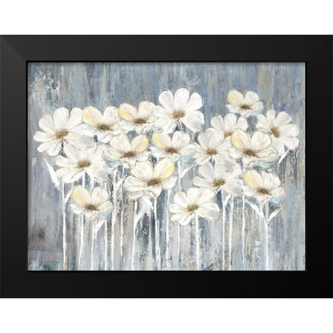 Simplicity Garden Black Modern Wood Framed Art Print by Jing, Jin
