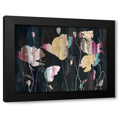 Marble Garden Black Modern Wood Framed Art Print with Double Matting by Jing, Jin