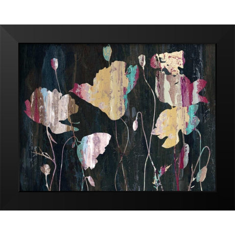 Marble Garden Black Modern Wood Framed Art Print by Jing, Jin