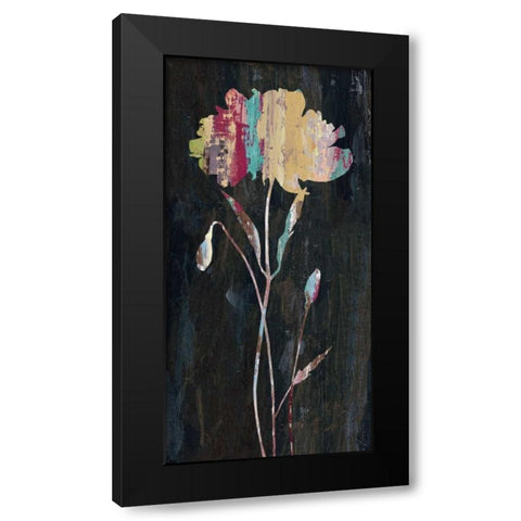 Marble Garden Flower 1 Black Modern Wood Framed Art Print by Jing, Jin