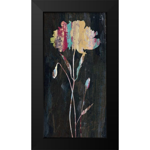 Marble Garden Flower 1 Black Modern Wood Framed Art Print by Jing, Jin