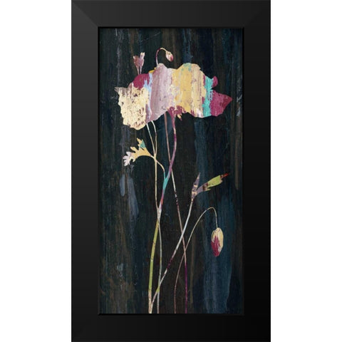 Marble Garden Flower 2 Black Modern Wood Framed Art Print by Jing, Jin