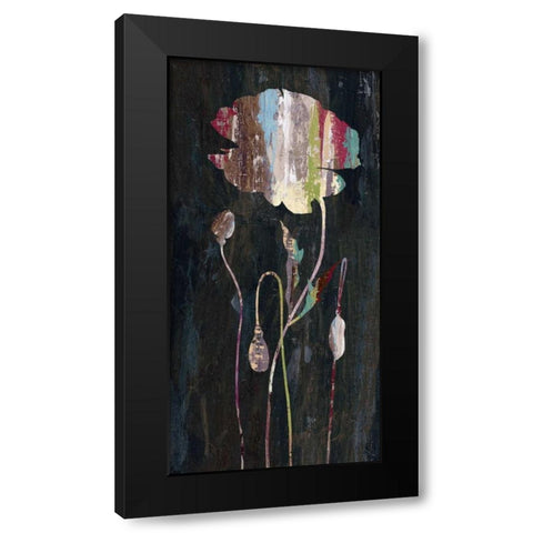 Marble Garden Flower 4 Black Modern Wood Framed Art Print with Double Matting by Jing, Jin