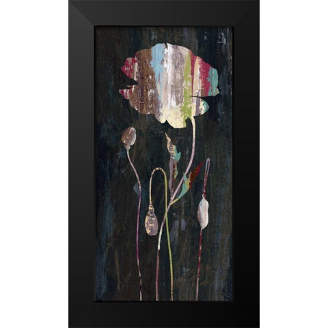 Marble Garden Flower 4 Black Modern Wood Framed Art Print by Jing, Jin