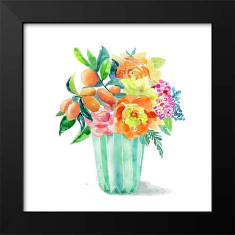 sweet bouquet 2 Black Modern Wood Framed Art Print by Jing, Jin
