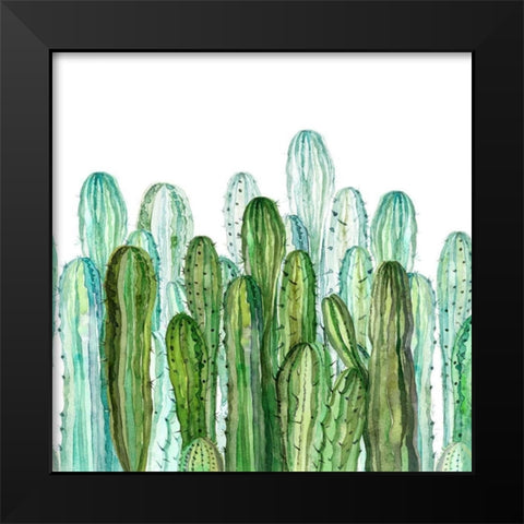 Delight cactus garden 2 Black Modern Wood Framed Art Print by Jing, Jin