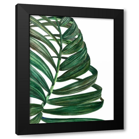 Tropical Breeze Palm 1 Black Modern Wood Framed Art Print with Double Matting by Jing, Jin