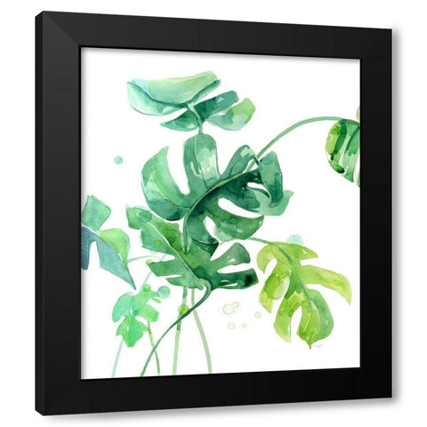 Fresh Tropical 1 Black Modern Wood Framed Art Print with Double Matting by Jing, Jin