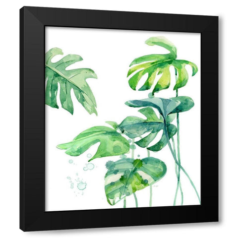 Fresh Tropical 2 Black Modern Wood Framed Art Print by Jing, Jin