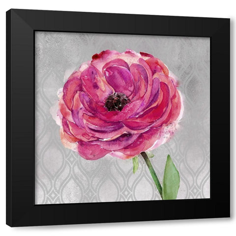 Floral Inspired 2 Black Modern Wood Framed Art Print by Jing, Jin