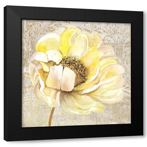 Enchanted Floral 1 Black Modern Wood Framed Art Print by Jing, Jin