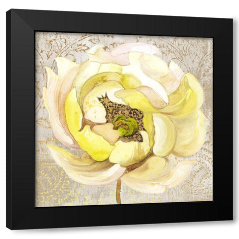 Enchanted Floral 2 Black Modern Wood Framed Art Print by Jing, Jin