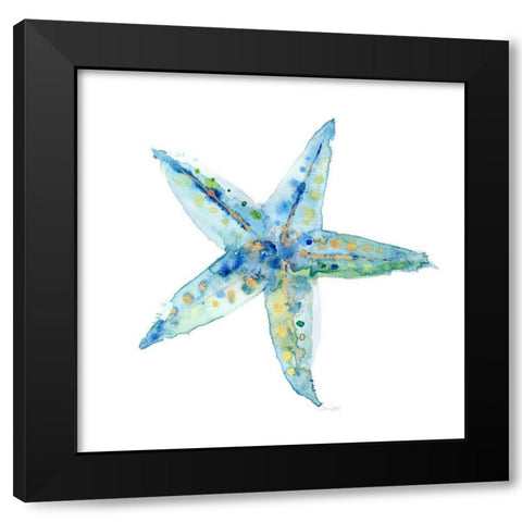 Sea Glass Mollusk Black Modern Wood Framed Art Print with Double Matting by Jin, Jing