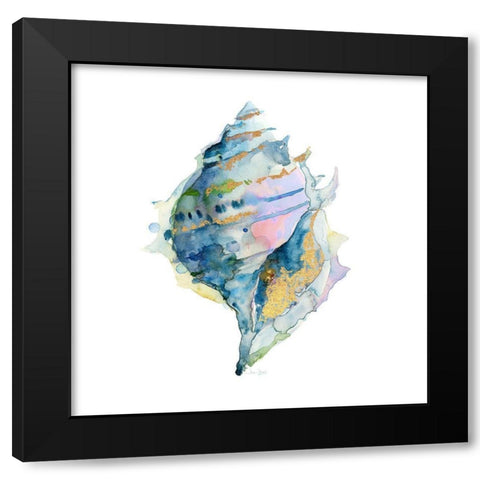 Sea Glass Treasure Black Modern Wood Framed Art Print by Jin, Jing