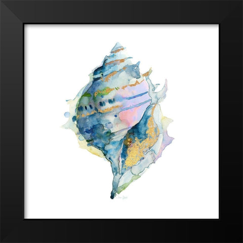 Sea Glass Treasure Black Modern Wood Framed Art Print by Jin, Jing