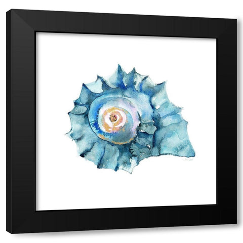 Sea Glass Startfish Black Modern Wood Framed Art Print by Jin, Jing