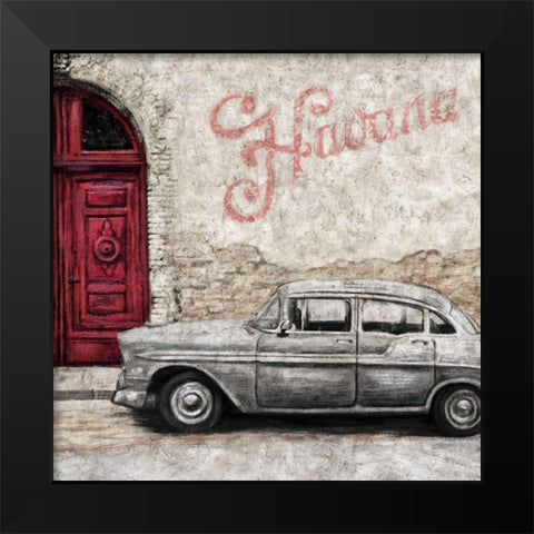 Streets of Havana 2 Black Modern Wood Framed Art Print by Zheng, James