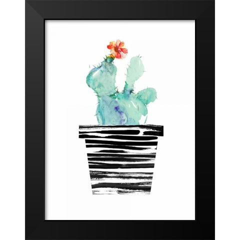 Petit Cactus Black Modern Wood Framed Art Print by London, Dakota