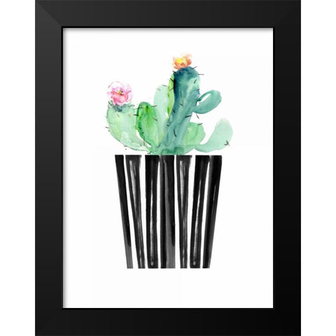 Nice Cactus Black Modern Wood Framed Art Print by London, Dakota