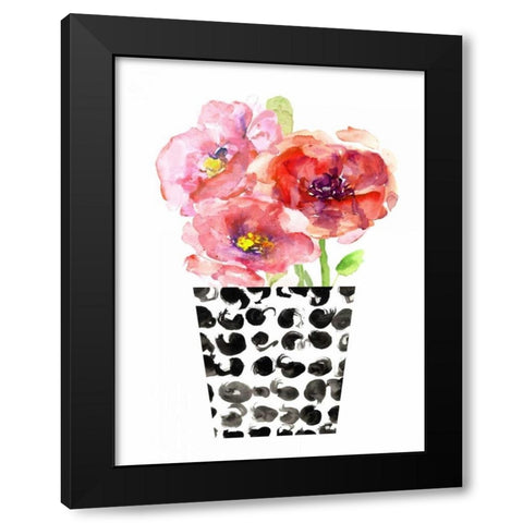 Black and White and Nice Black Modern Wood Framed Art Print with Double Matting by London, Dakota