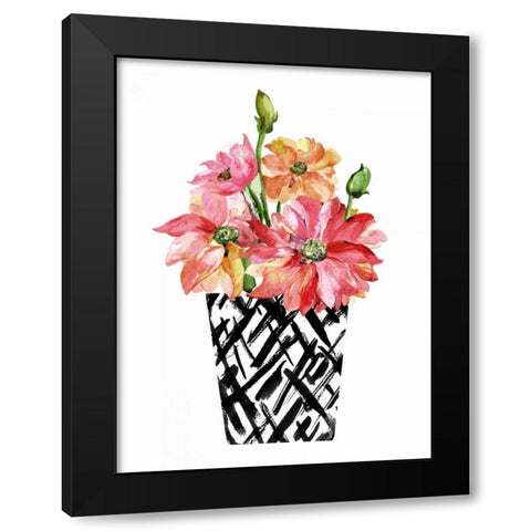 Black and White and Pretty Black Modern Wood Framed Art Print by London, Dakota