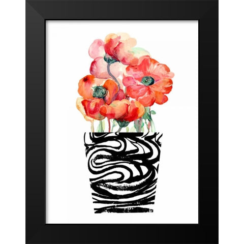 Black and White and Sweet Black Modern Wood Framed Art Print by London, Dakota