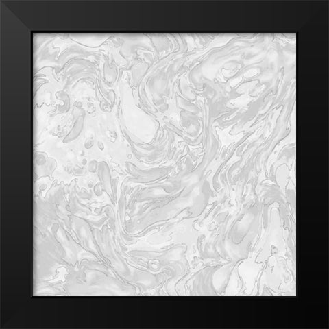 Grey marbled Pattern Black Modern Wood Framed Art Print by Grey, Marielle