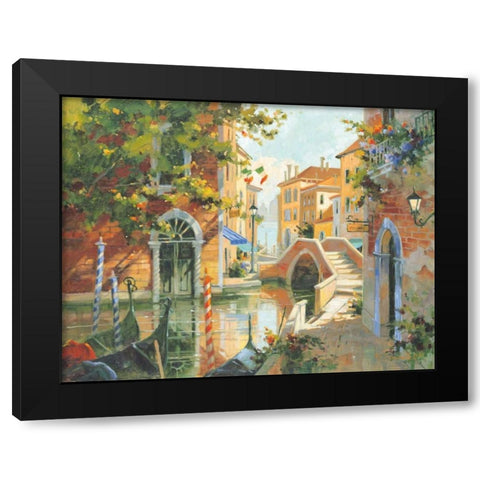 Venice Black Modern Wood Framed Art Print by Simandle, Marilyn