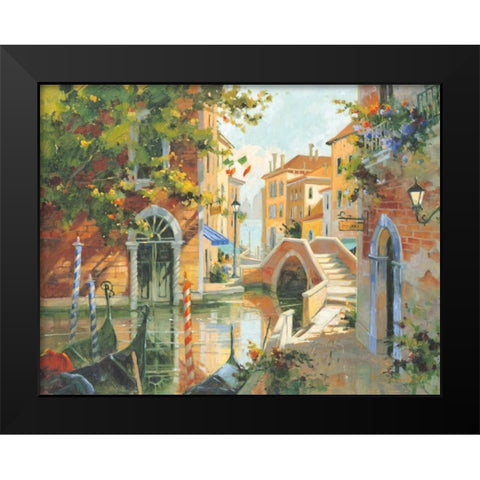 Venice Black Modern Wood Framed Art Print by Simandle, Marilyn