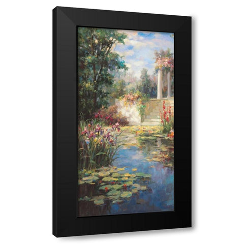 The Water Garden Black Modern Wood Framed Art Print with Double Matting by Oxley, Vail
