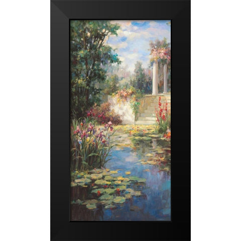 The Water Garden Black Modern Wood Framed Art Print by Oxley, Vail