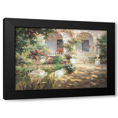 Sunlit Colonade Black Modern Wood Framed Art Print by Oxley, Vail