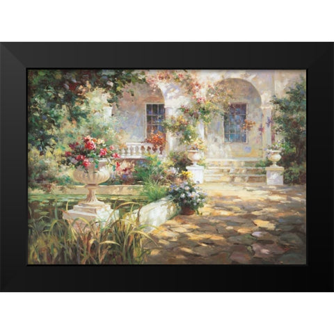 Sunlit Colonade Black Modern Wood Framed Art Print by Oxley, Vail