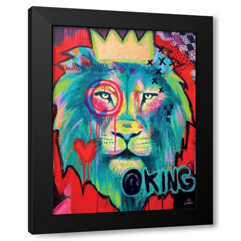 king Black Modern Wood Framed Art Print with Double Matting by Dahlquist, Jessi