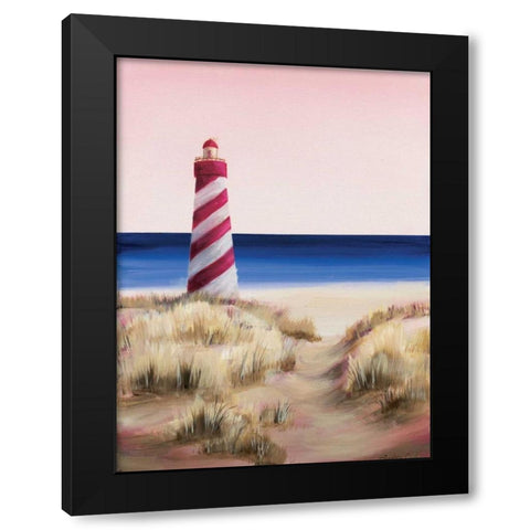 Lighthouse Black Modern Wood Framed Art Print with Double Matting by Cook, Andrea
