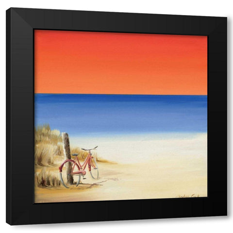 Red sky beach II Black Modern Wood Framed Art Print with Double Matting by Cook, Andrea